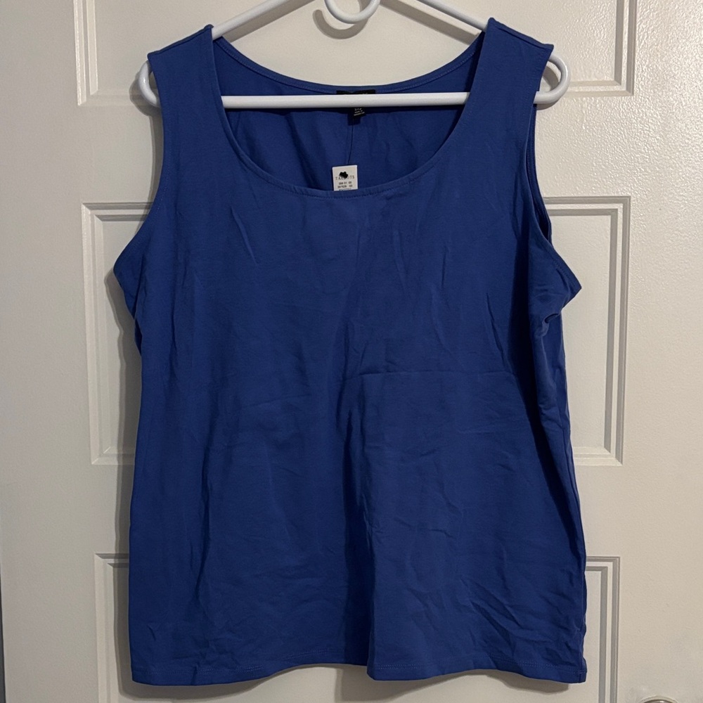 BNWT Talbot’s petite blue sleeveless top - size 2XP